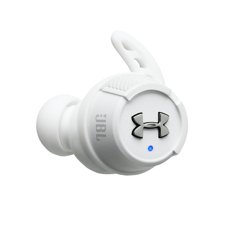 Under Armour True Wireless Flash – Engineered by JBL - White - Truely wireless sport headphones for your every run, with JBL technology and sound. - Detailshot 1 image number null