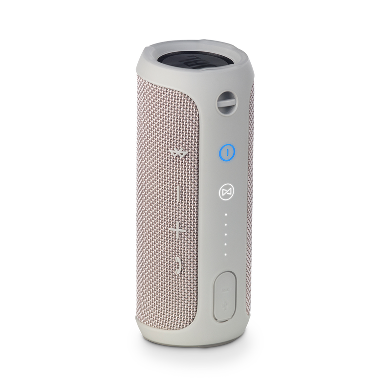 JBL Flip 3 - Grey - Splashproof portable Bluetooth speaker with powerful sound and speakerphone technology - Back image number null