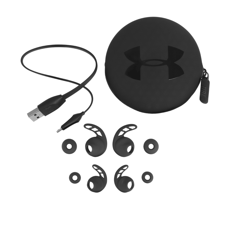 UA Sport Wireless PIVOT - Black - Secure-fitting wireless sport earphones with JBL technology and sound - Detailshot 5 image number null