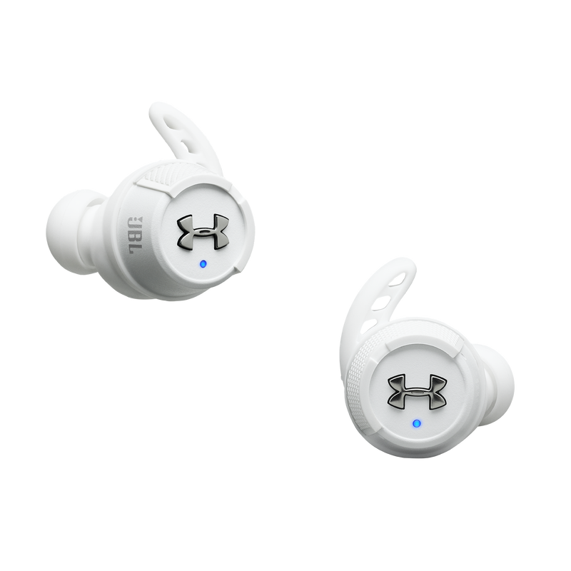 Under Armour® True Wireless Flash – Engineered by JBL® - White - Truely wireless sport headphones for your every run, with JBL technology and sound. - Front image number null