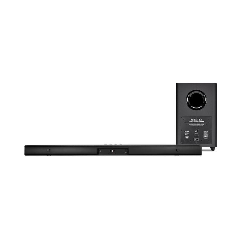 JBL Bar 2.1 - Black - 2.1-Channel Soundbar with Wireless Subwoofer - Back image number null