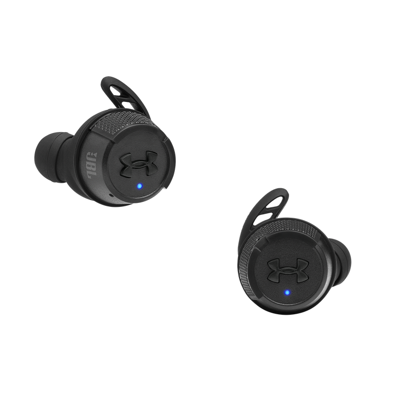 UA True Wireless Flash X - Engineered by JBL - Black - Waterproof true wireless sport earbuds - Front image number null