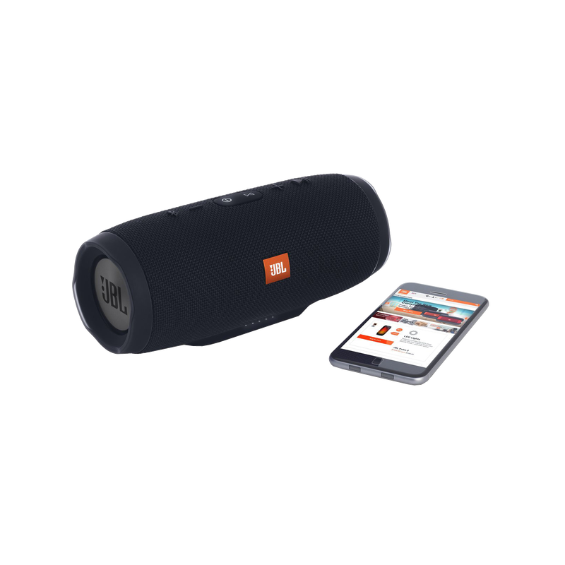 JBL Charge 3 Stealth Edition - Black - Full-featured waterproof portable speaker with high-capacity battery to charge your devices - Detailshot 1 image number null