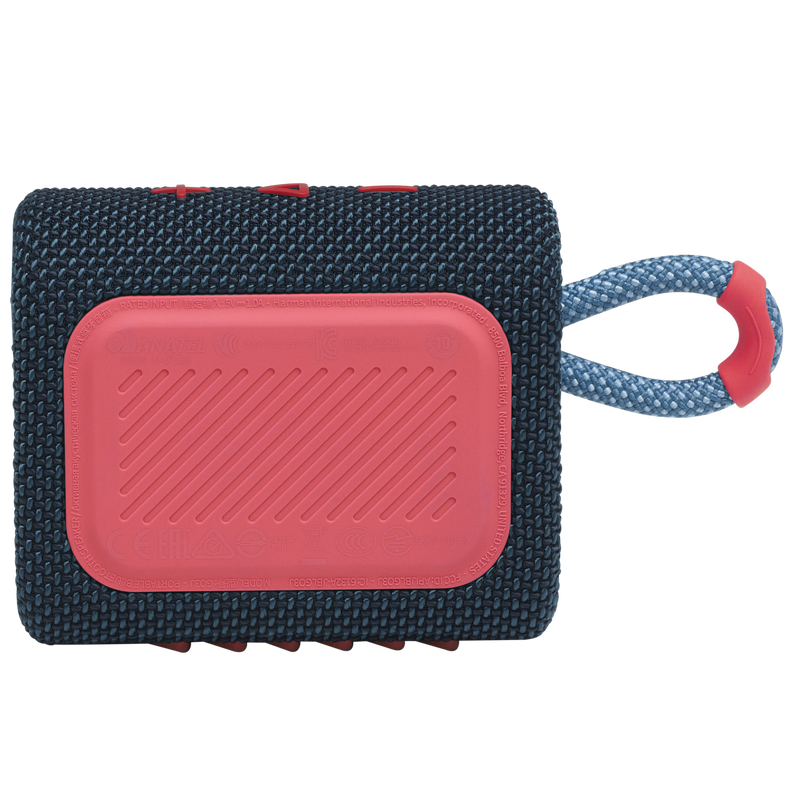 JBL Go 3 - Blue / Pink - Portable Waterproof Speaker - Back image number null