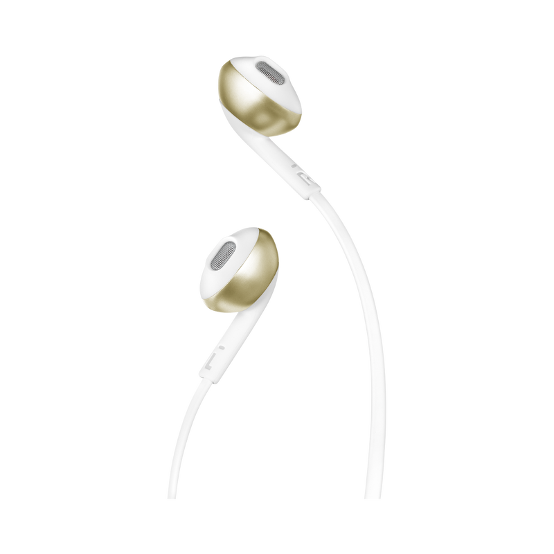 JBL Tune 205 - Champagne Gold - Earbud headphones - Detailshot 1 image number null
