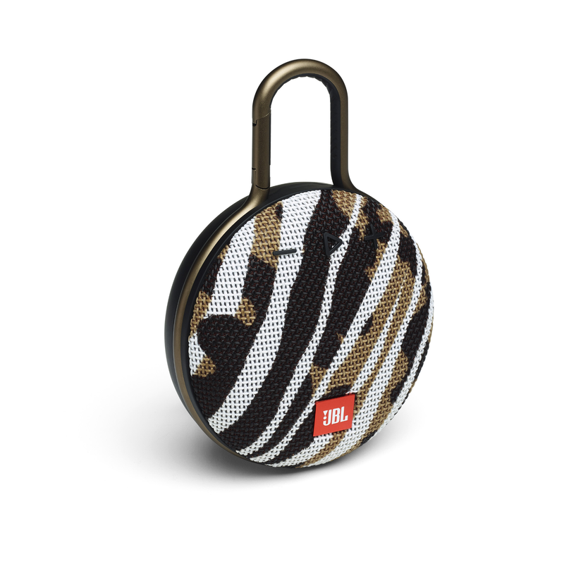 JBL Clip 3 - BlackWhite/Brown Camo - Portable Bluetooth® speaker - Hero image number null