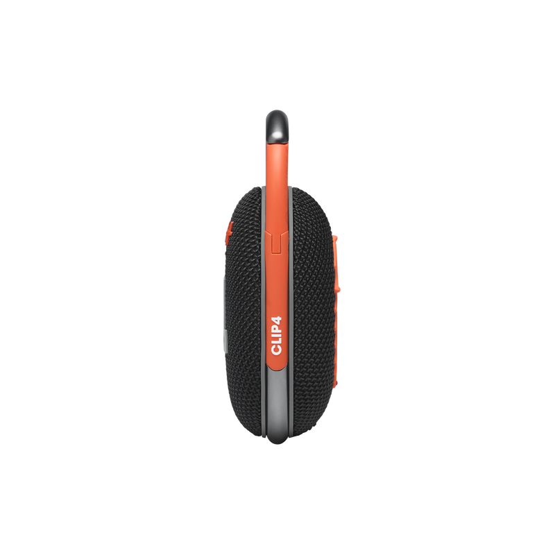 JBL Clip 4 - Black / Orange - Ultra-portable Waterproof Speaker - Right image number null
