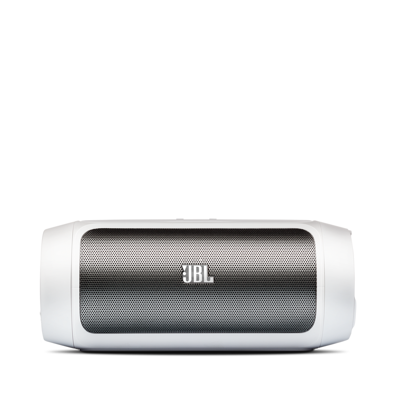 JBL Charge 2 - White - Portable Bluetooth speaker with massive battery to charge your devices - Front image number null