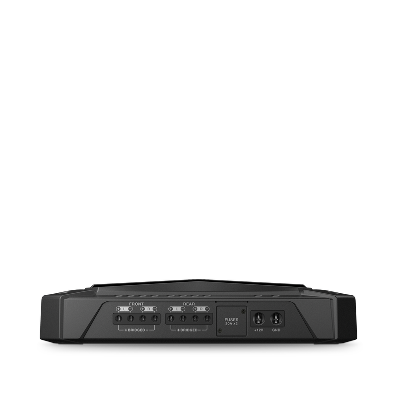 GRAND TOURING GTR 104 - Black - 100W RMS 4-Channel Stadium Series Bluetooth Car Amplifier with Clari-Fi Technology and Party Mode - Detailshot 1 image number null