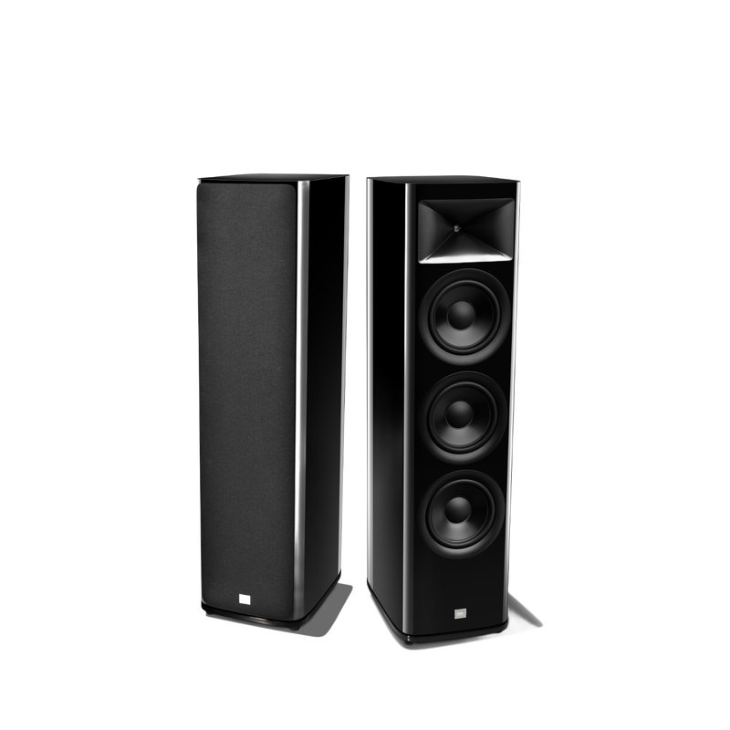 HDI-3800 - Black Gloss - 2 ½-way Triple 8-inch (200mm) Floorstanding Loudspeaker - Detailshot 1 image number null