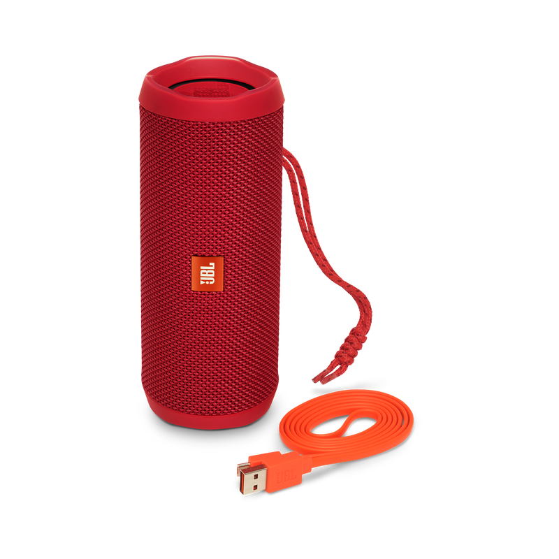 JBL Flip 4 - Red - A full-featured waterproof portable Bluetooth speaker with surprisingly powerful sound. - Detailshot 1 image number null