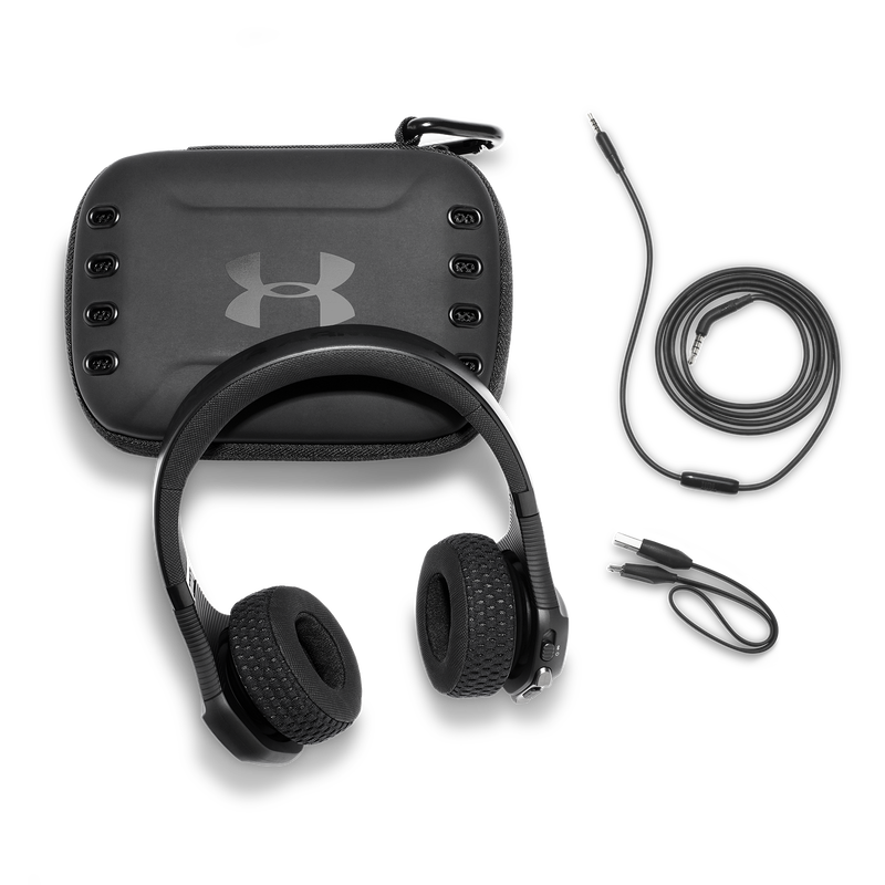 UA Sport Wireless Train – Engineered by JBL - Black - Wireless on-ear headphone built for the gym - Detailshot 5 image number null