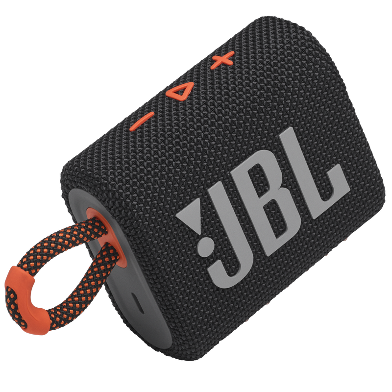 JBL Go 3 - Black / Orange - Portable Waterproof Speaker - Detailshot 1 image number null