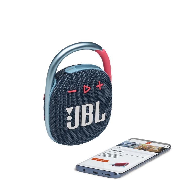 JBL Clip 4 - Blue / Pink - Ultra-portable Waterproof Speaker - Detailshot 2 image number null