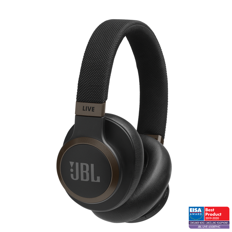 JBL Live 650BTNC - Black - Wireless Over-Ear Noise-Cancelling Headphones - Hero image number null