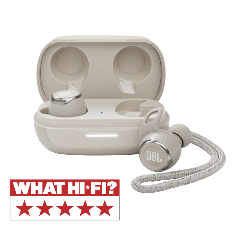 JBL Reflect Flow Pro - White - Waterproof true wireless Noise Cancelling active sport earbuds - Hero image number null
