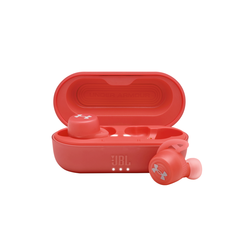 UA True Wireless Streak - Red - Ultra-compact In-Ear Sport Headphones - Hero image number null