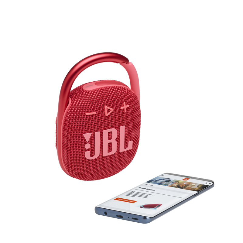 JBL Clip 4 - Red - Ultra-portable Waterproof Speaker - Detailshot 1 image number null
