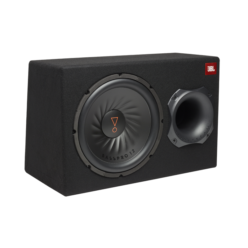 JBL BassPro 12 - Black - 12" (300mm) Car Audio Powered Subwoofer System with Slipstream Port Technology - Hero image number null