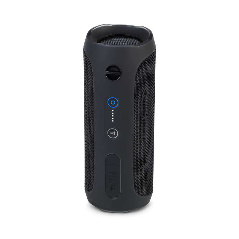 JBL Flip 4 - Black - A full-featured waterproof portable Bluetooth speaker with surprisingly powerful sound. - Back image number null