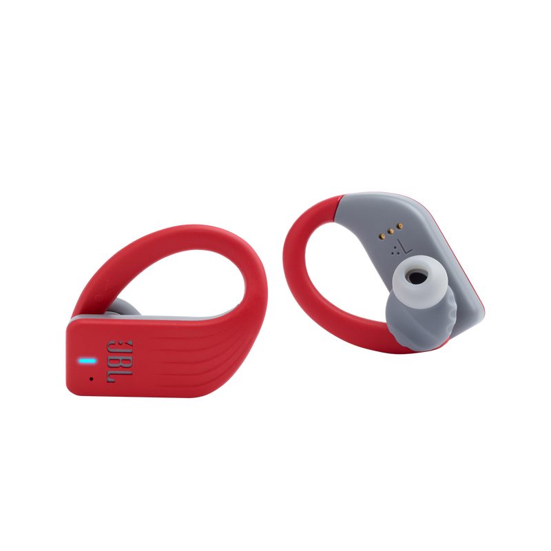 JBL Endurance PEAK - Red - Waterproof True Wireless In-Ear Sport Headphones - Detailshot 1 image number null