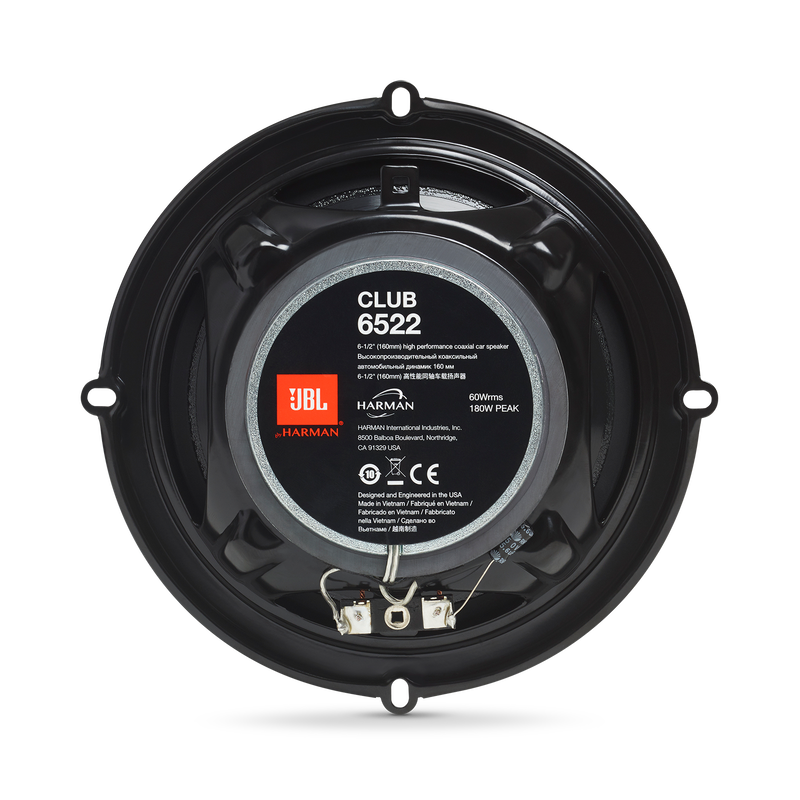 Club 6522 - Black - 6-1/2" (160mm) coaxial car speaker - Back image number null
