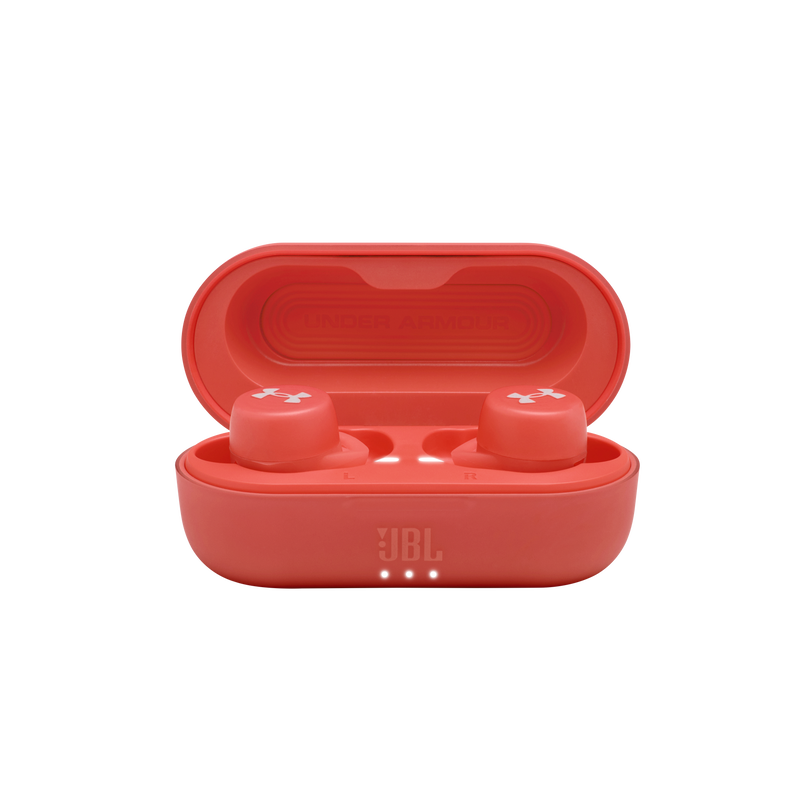 UA True Wireless Streak - Red - Ultra-compact In-Ear Sport Headphones - Detailshot 4 image number null