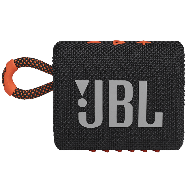 JBL Go 3 - Black / Orange - Portable Waterproof Speaker - Front image number null
