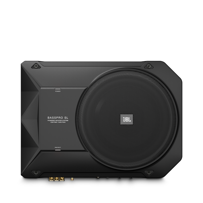 BassPro SL - Black - Powered, 8" (200mm) car audio under seat woofer system - Detailshot 2 image number null