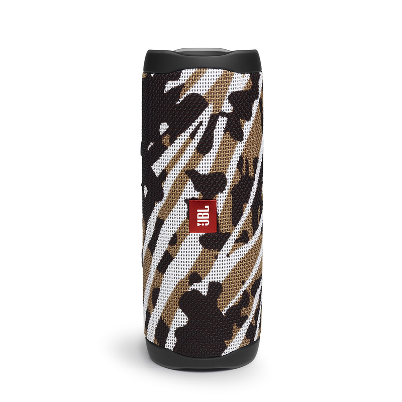 JBL Flip 5 - BlackWhite/Brown Camo - Portable Waterproof Speaker - Hero image number null