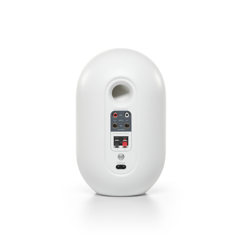 JBL 104-BT (Pair) - White - Compact Desktop Reference Monitors with Bluetooth - Back image number null