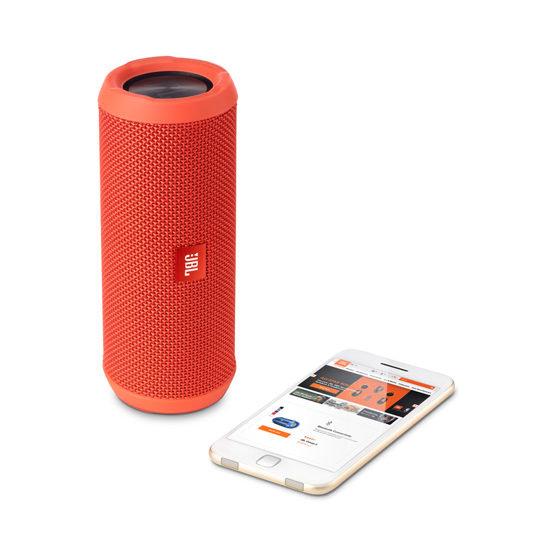 JBL Flip 3 - Orange - Splashproof portable Bluetooth speaker with powerful sound and speakerphone technology - Detailshot 1 image number null