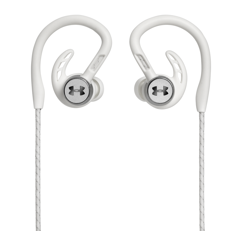 UA Sport Wireless PIVOT - White - Secure-fitting wireless sport earphones with JBL technology and sound - Back image number null