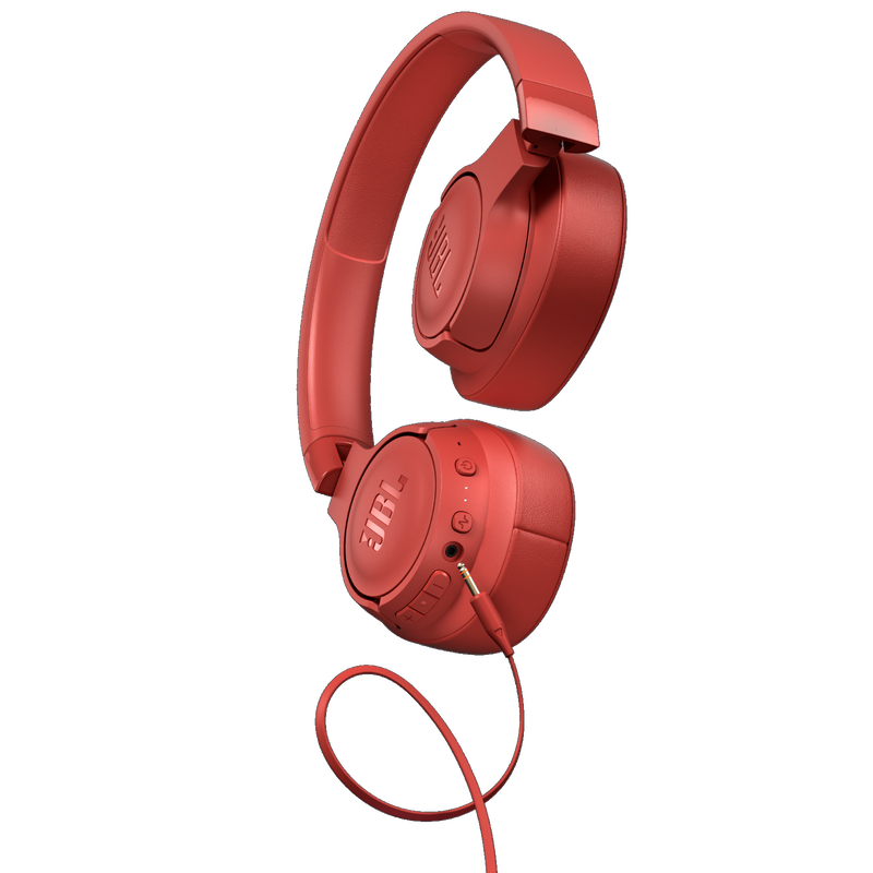 JBL Tune 750BTNC - Coral Orange - Wireless Over-Ear ANC Headphones - Detailshot 7 image number null