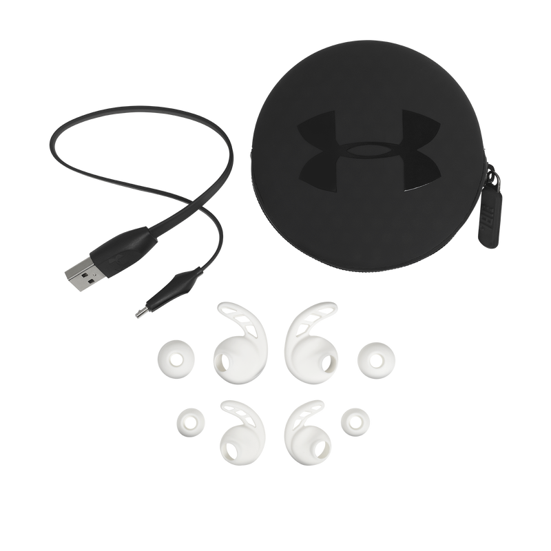 UA Sport Wireless PIVOT - White - Secure-fitting wireless sport earphones with JBL technology and sound - Detailshot 5 image number null