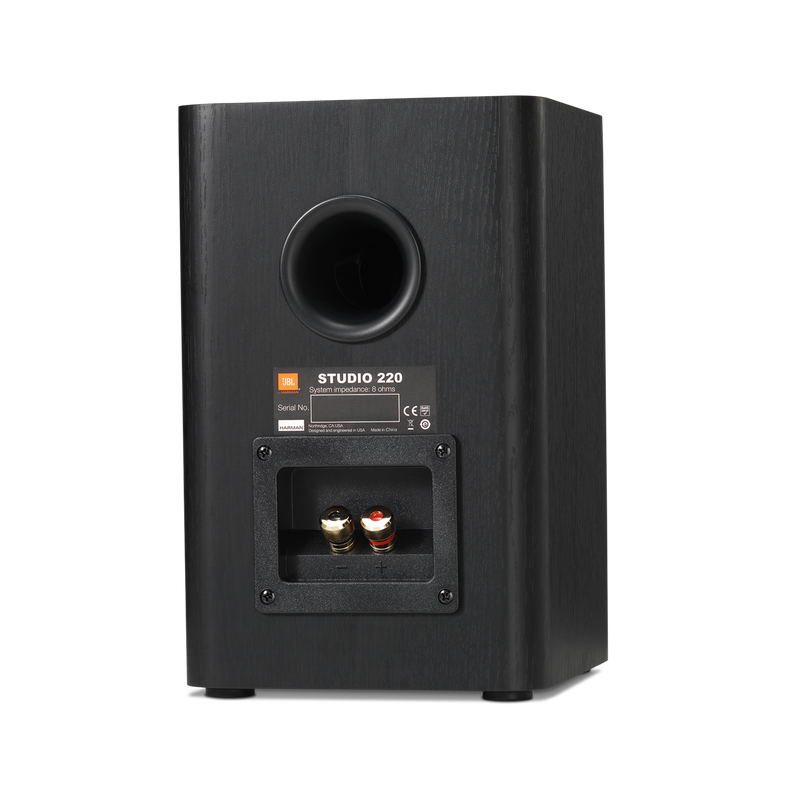 Studio 220 - Black - 2-way 4” Bookshelf Loudspeakers - Back image number null