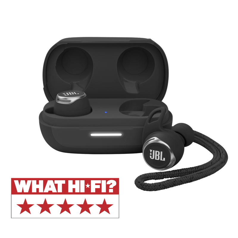 JBL Reflect Flow Pro - Black - Waterproof true wireless Noise Cancelling active sport earbuds - Hero image number null