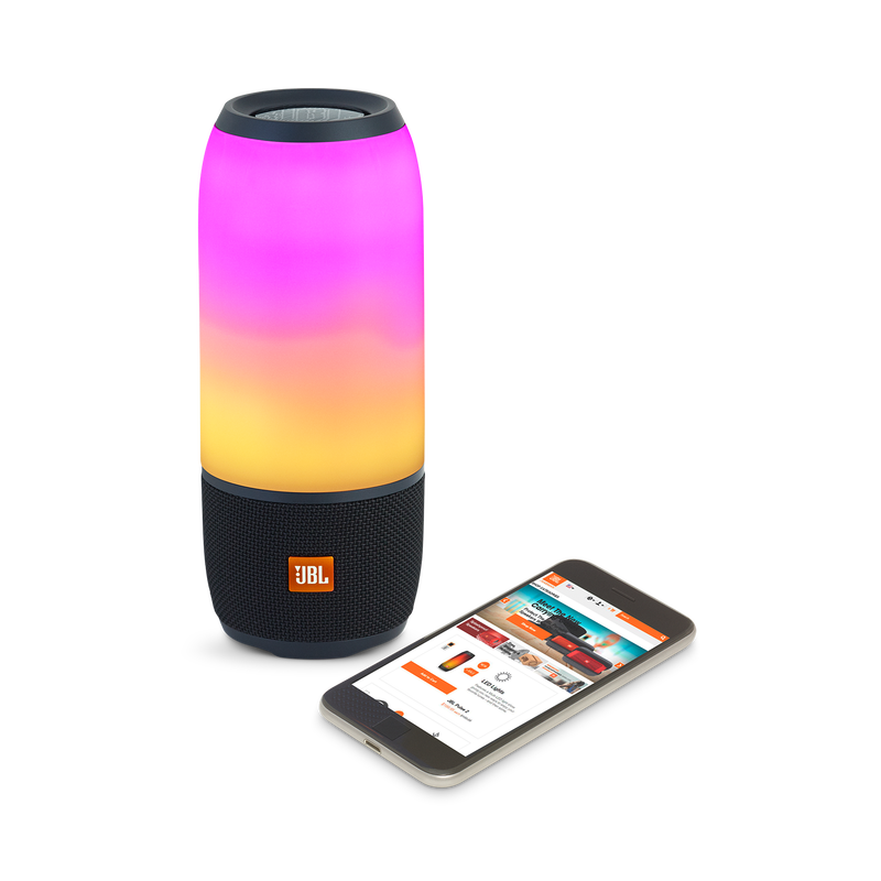 JBL Pulse 3 - Black - Waterproof portable Bluetooth speaker with 360° lightshow and sound. - Detailshot 3 image number null