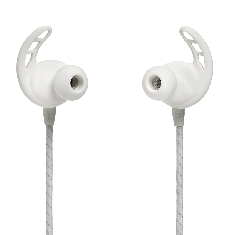 UA Sport Wireless REACT - White - Secure-fitting wireless sport earphones with JBL technology and sound - Front image number null