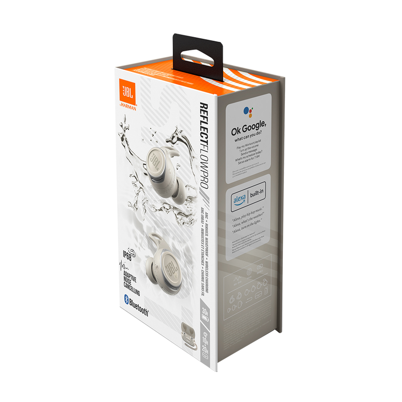 JBL Reflect Flow Pro - White - Waterproof true wireless Noise Cancelling active sport earbuds - Detailshot 10 image number null