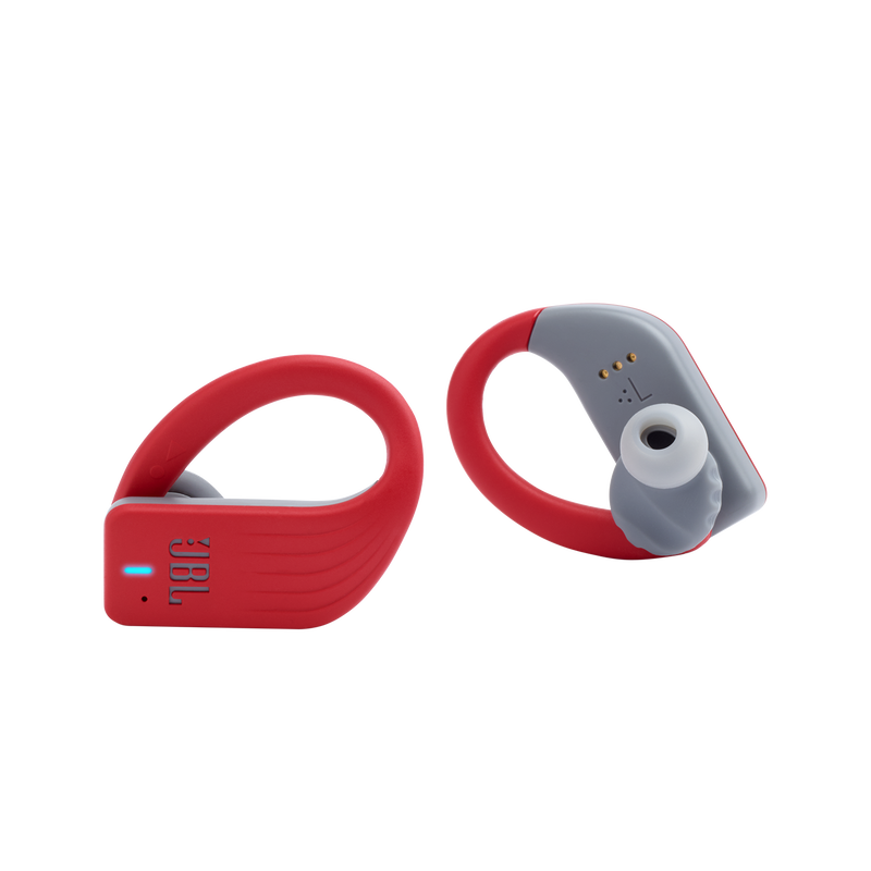 JBL Endurance PEAK - Red - Waterproof True Wireless In-Ear Sport Headphones - Detailshot 1 image number null