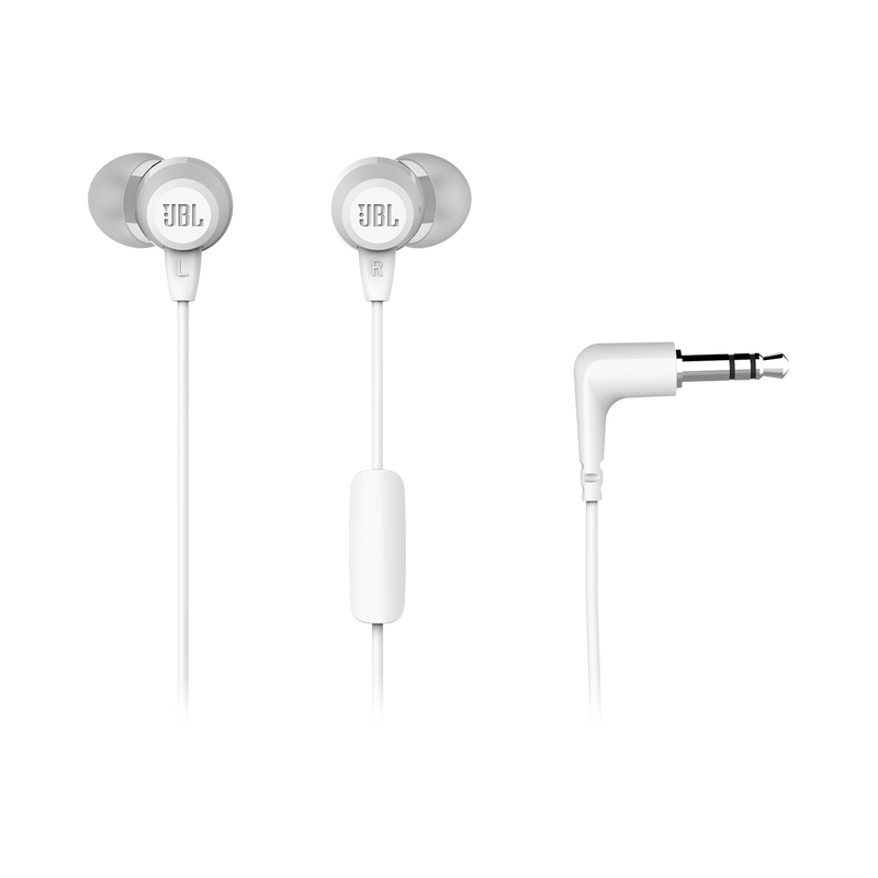 JBL C50HI - White - In-Ear Headphones - Detailshot 1 image number null