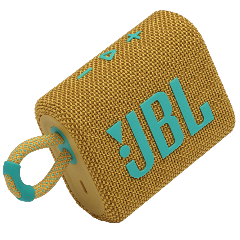 JBL Go 3 - Yellow - Portable Waterproof Speaker - Detailshot 1 image number null