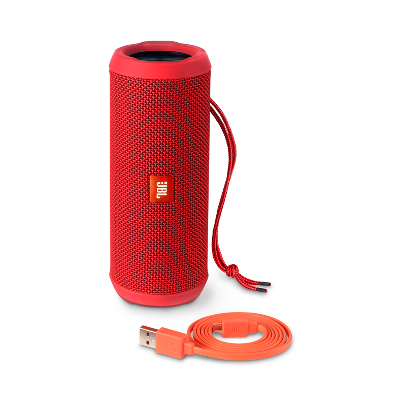 JBL Flip 3 - Red - Splashproof portable Bluetooth speaker with powerful sound and speakerphone technology - Detailshot 4 image number null