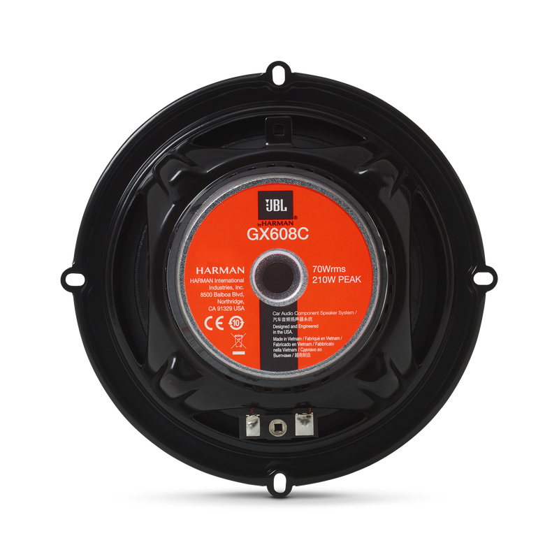 GX608C - Black - 6-1/2" Car Audio Component Speaker System - Back image number null