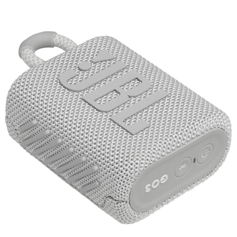 JBL Go 3 - White - Portable Waterproof Speaker - Detailshot 3 image number null