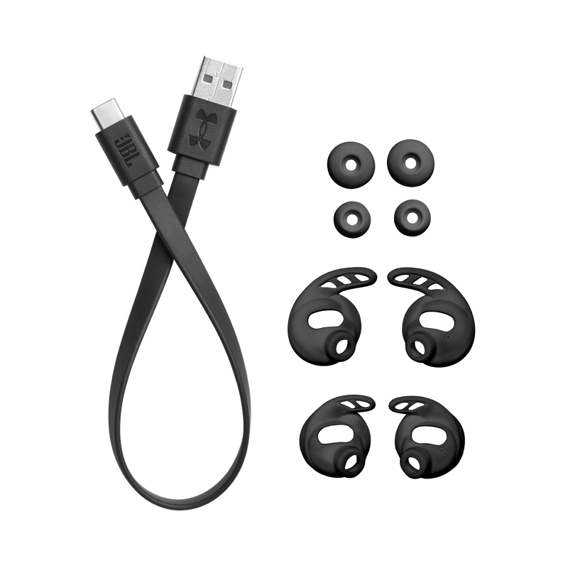 UA True Wireless Flash X - Engineered by JBL - Black - Waterproof true wireless sport earbuds - Detailshot 9 image number null