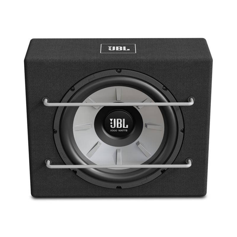 JBL Stage 1200B Subwoofer - Black - Sealed slim enclosure with 12" (300mm) subwoofer - Front image number null