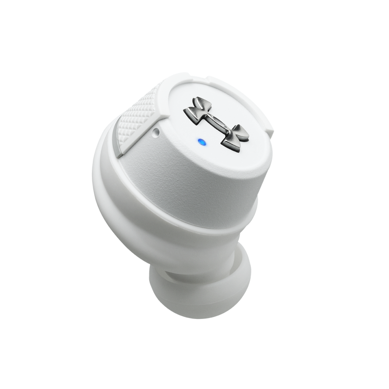 Under Armour True Wireless Flash – Engineered by JBL - White - Truely wireless sport headphones for your every run, with JBL technology and sound. - Detailshot 3 image number null