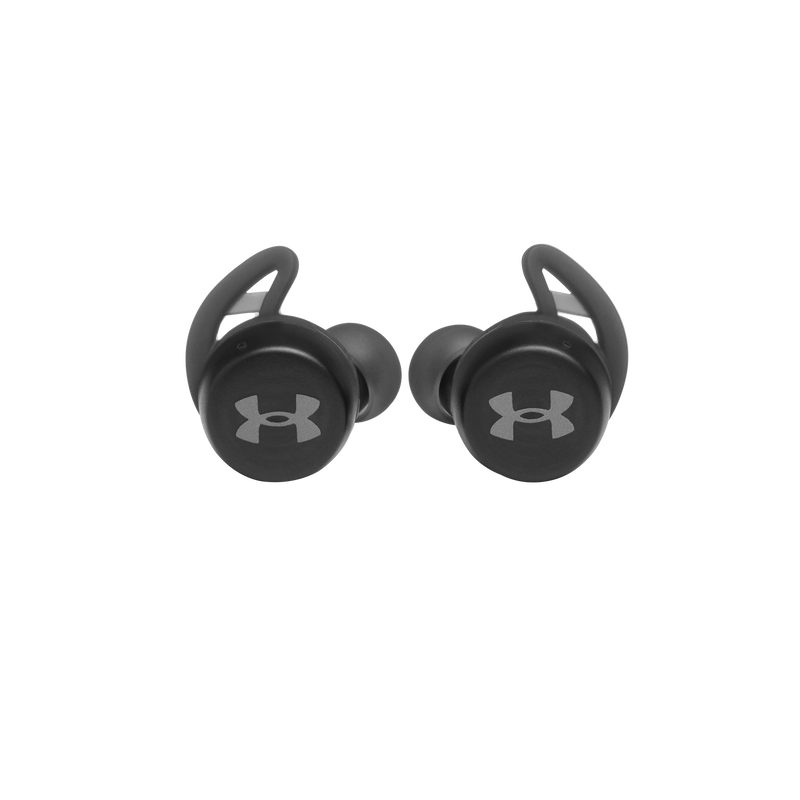 UA True Wireless Streak - Black - Ultra-compact In-Ear Sport Headphones - Front image number null